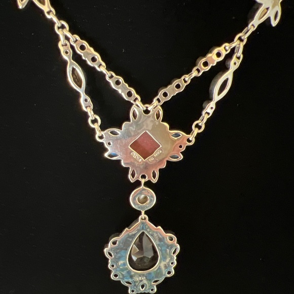 🦋NICKY BUTLER RAJ LIMITED EDITION Carnelian Smokey Topaz Necklace VINTAGE NB - Picture 10 of 16